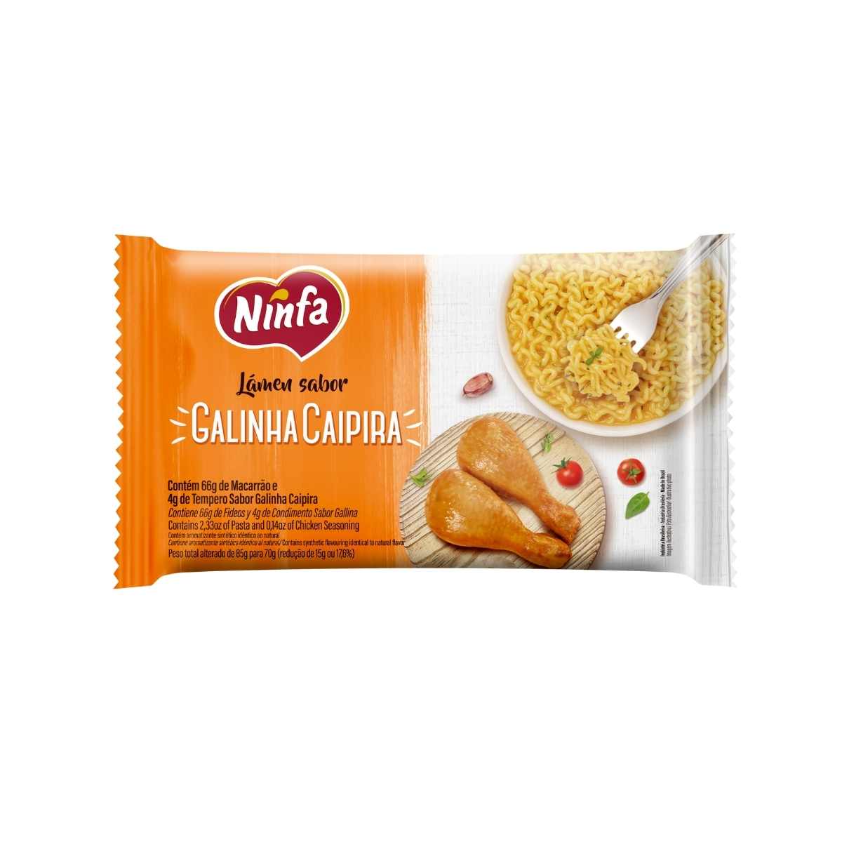 Macarrão Instantâneo Lamen Ninfa Galinha Caipira 70 g