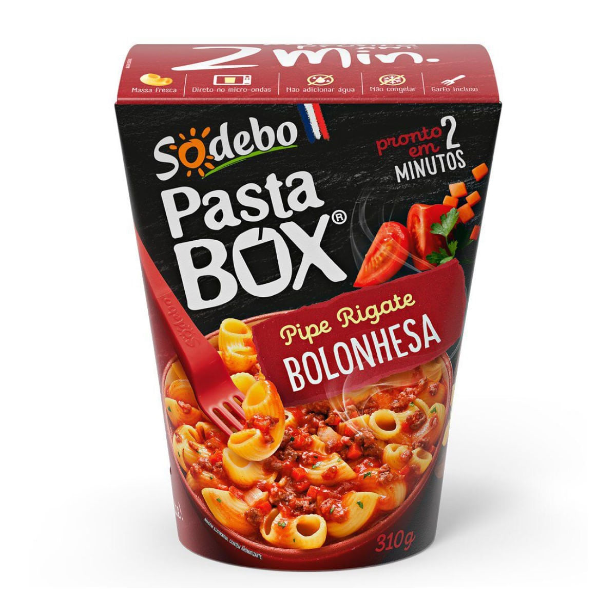 Macarrão Pipe Rigate Bolonhesa Sodebo PastaBox 310 g