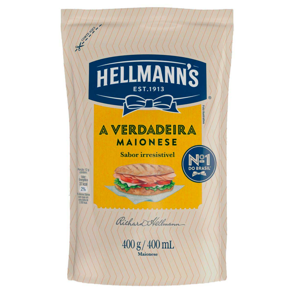 Maionese Hellmann&apos;s Tradicional Sachê 400g