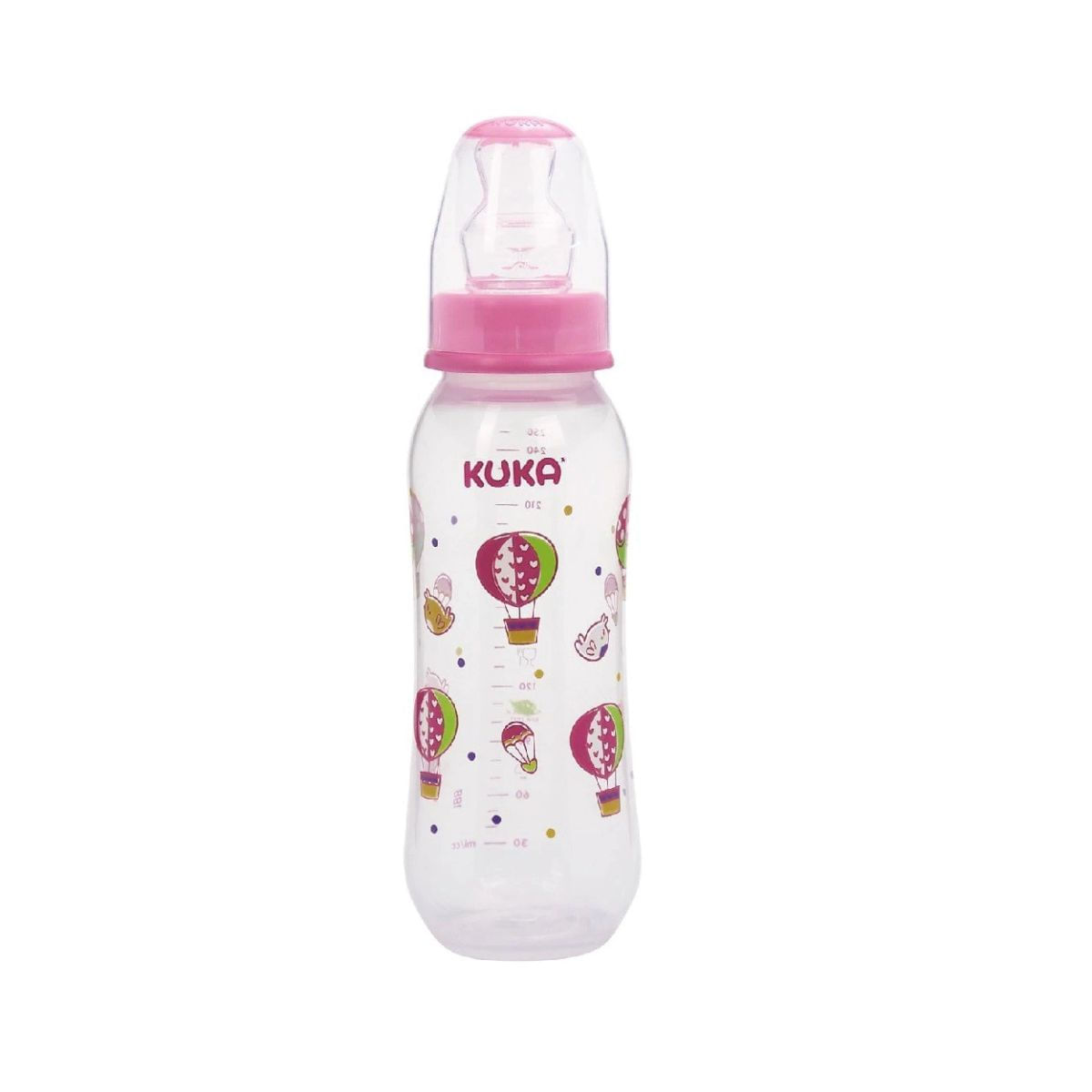 Mamadeira Natural Color Bico Ortodôntico Kuka 1557 Rosa 250 ml