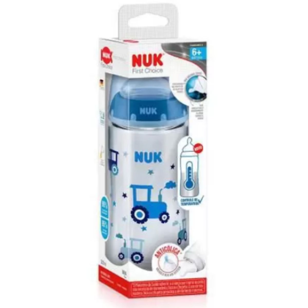 Mamadeira Nuk Controle da Temperatura Tamanho 2 Azul 300ML