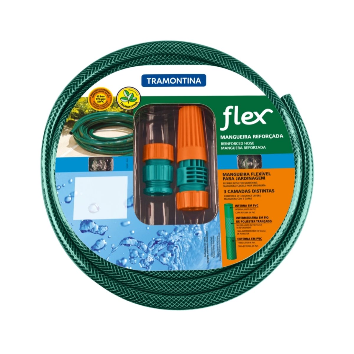 Mangueira Jardim Flex Tramontina Verde 6 m