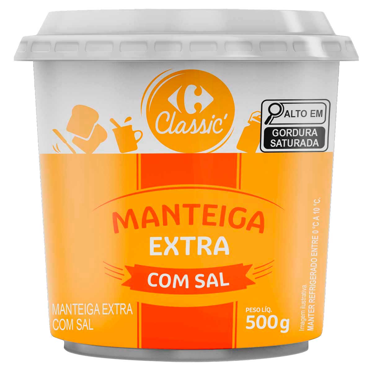 Manteiga com Sal Carrefour Pote 500 g