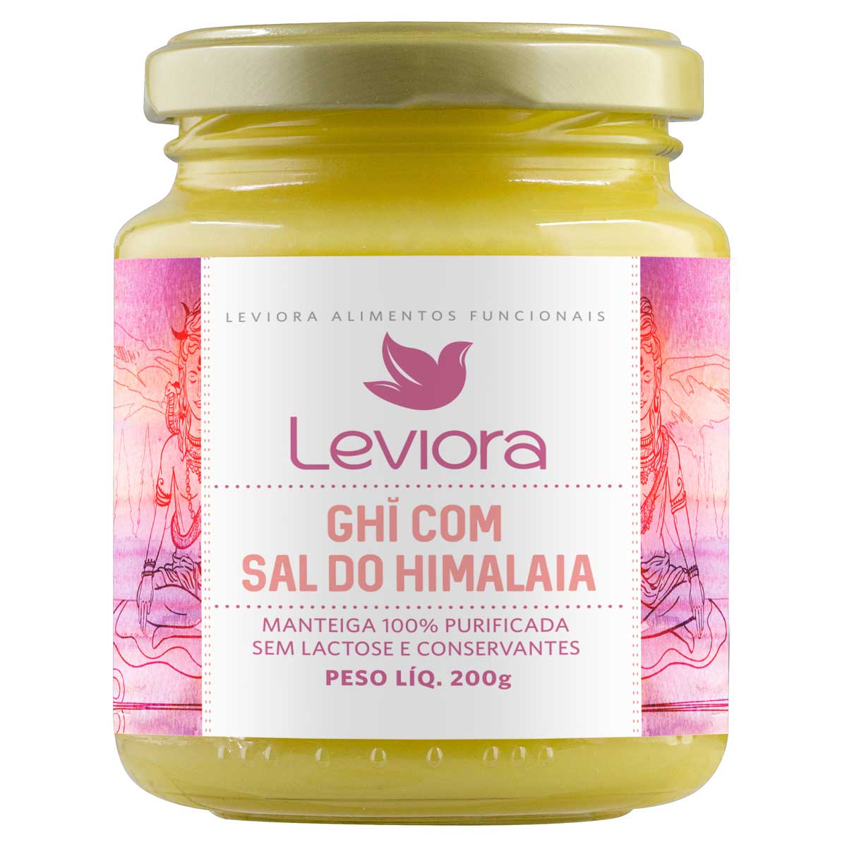 Manteiga Ghee com Sal do Himalaia Leviora Vidro 200 g