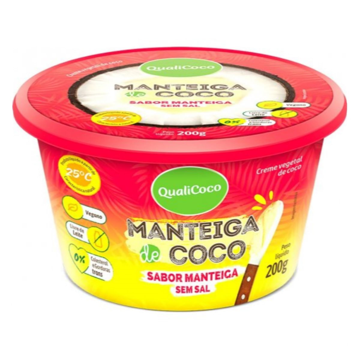 Manteiga de Coco sem Sal Qualicoco 200 g