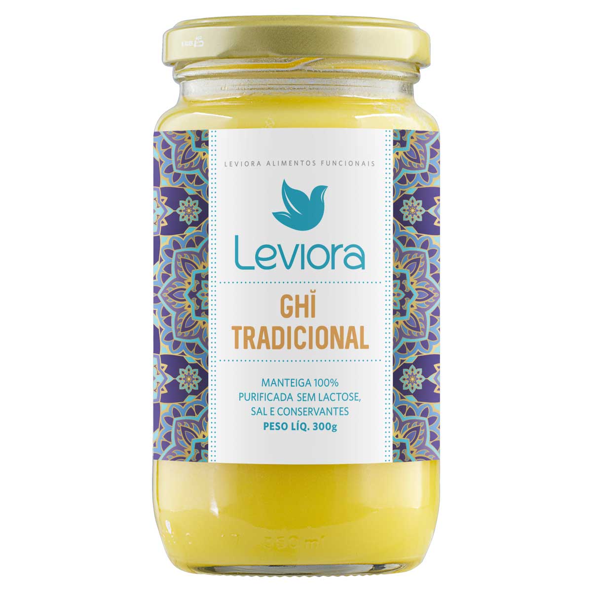 Manteiga Ghee Tradicional Leviora Vidro 300 g