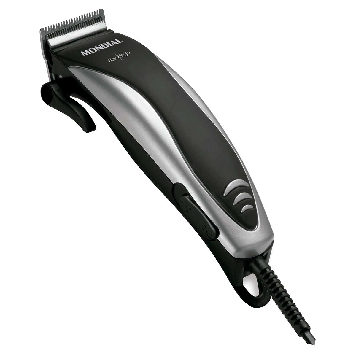 Máquina de Cortar Cabelo com Fio Mondial  CR-02 4 Níveis de Ajuste 4 Pentes 220V