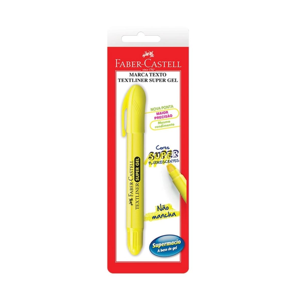 Marca Texto Gel Amarelo Faber Castell