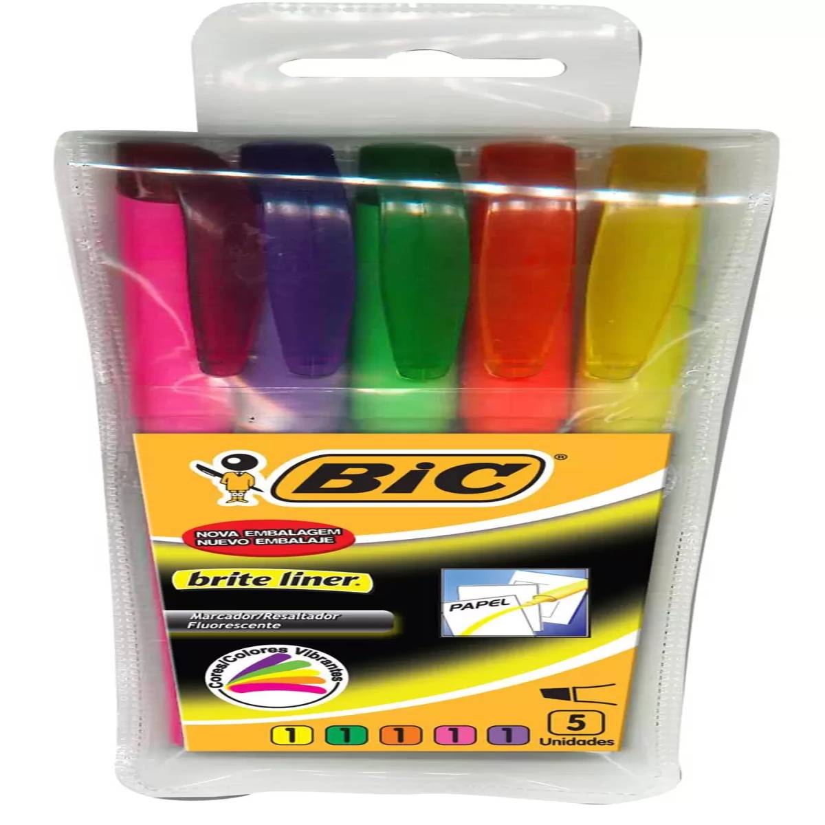 Marca Texto Bic Brite Liner 5 un