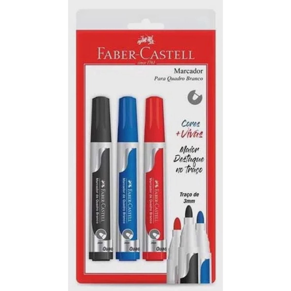 Marcador para Quadro Branco Faber Castell 3 Cores