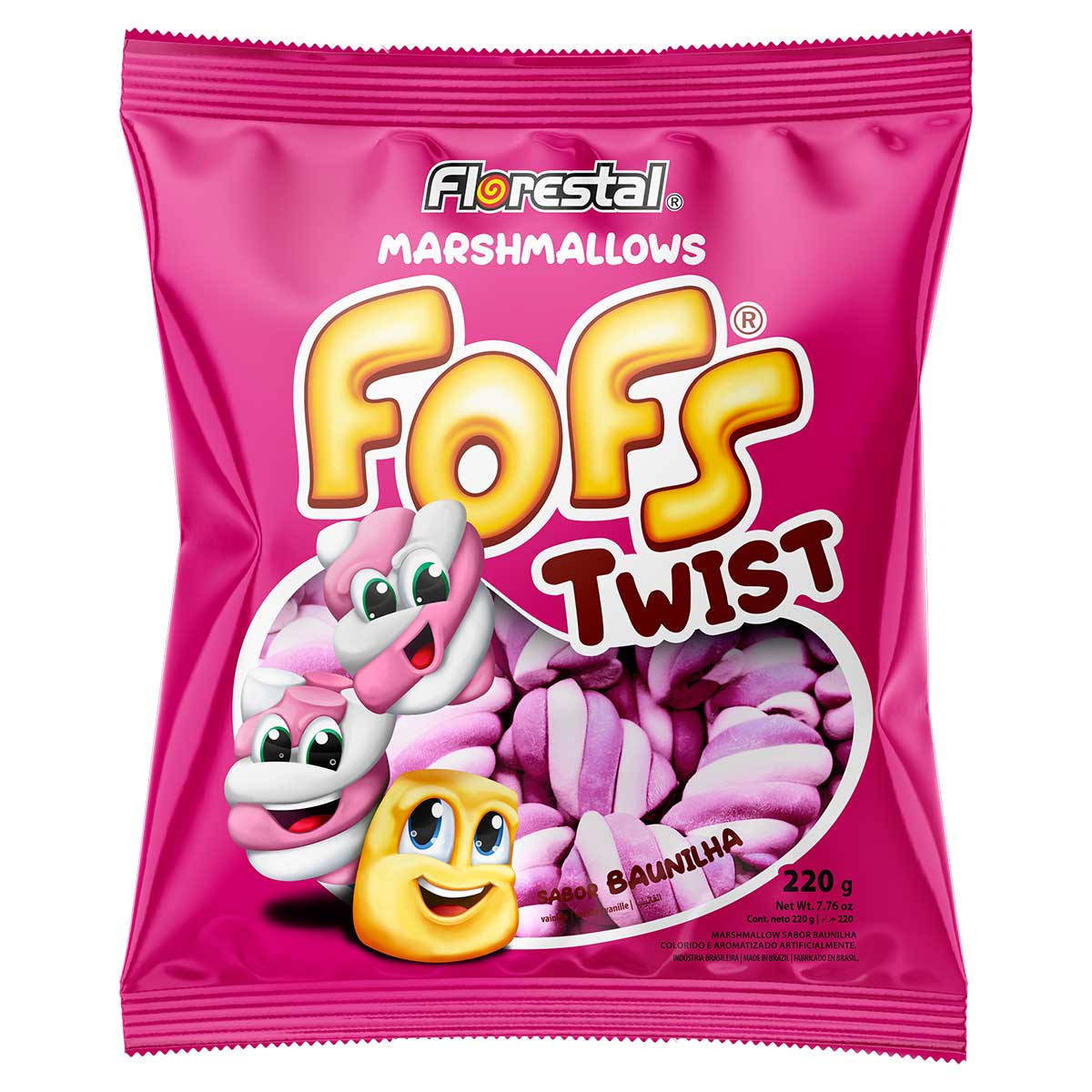 Marshmallow Sabor Baunilha Fofs com 12 Unidades