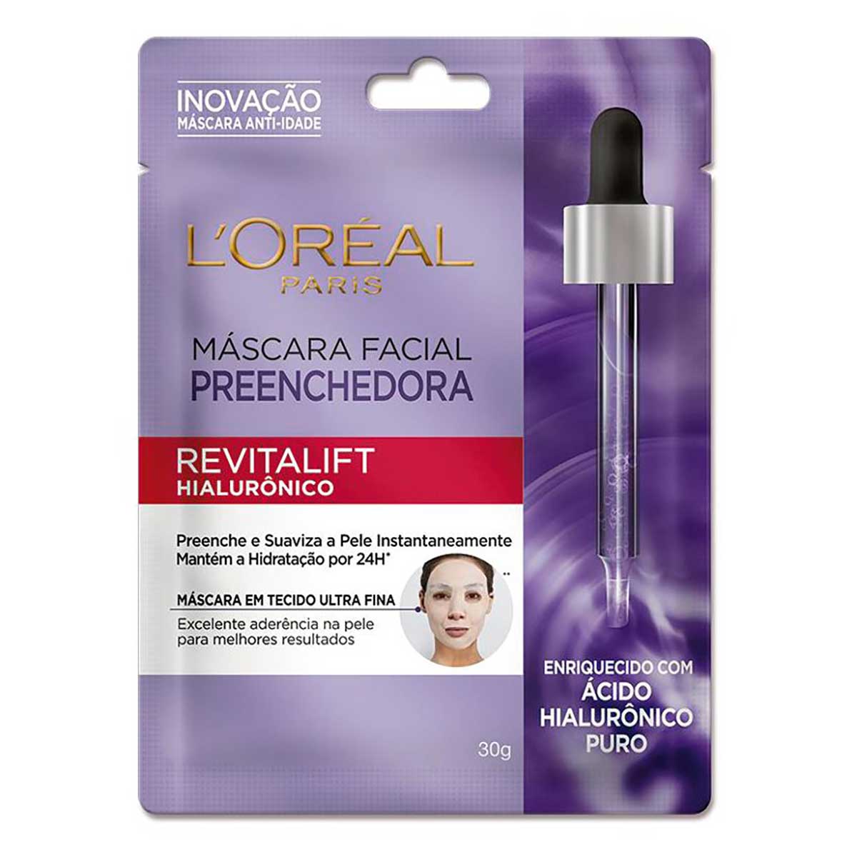 Máscara Facial L&apos;Oréal Revitalift Hialurônico