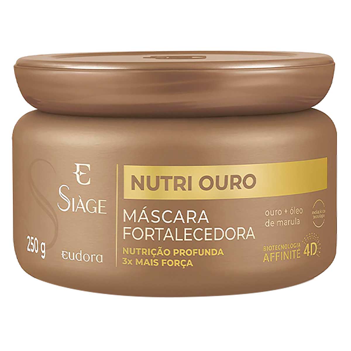 Máscara Capilar Fortalecedora Eudora Siàge Nutri Ouro 250g