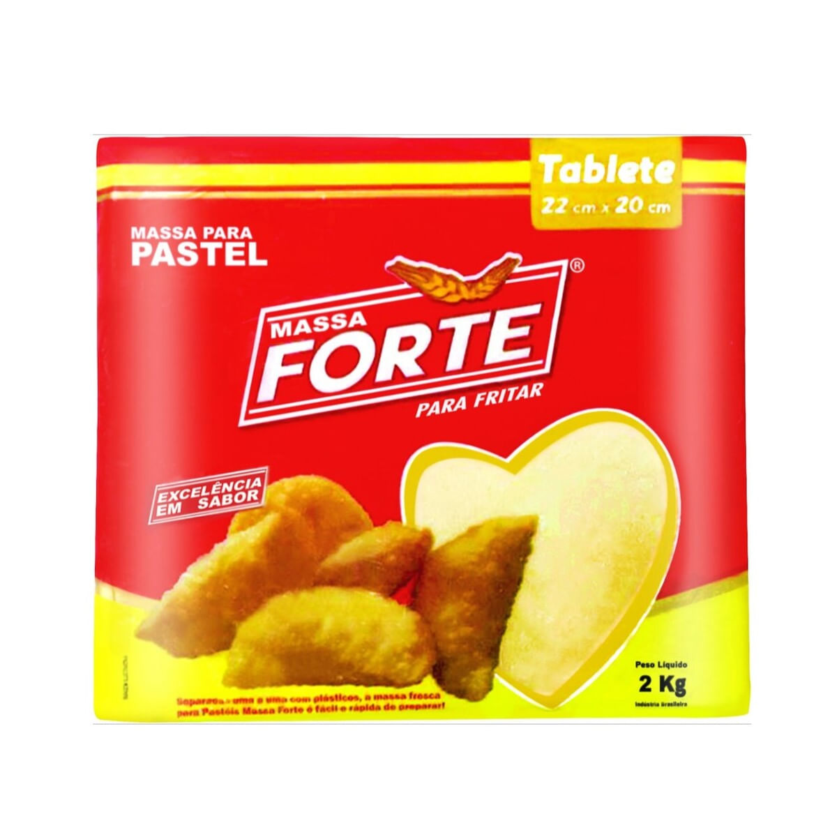 Massa de Pastel Massa Forte Tablete 2 kg