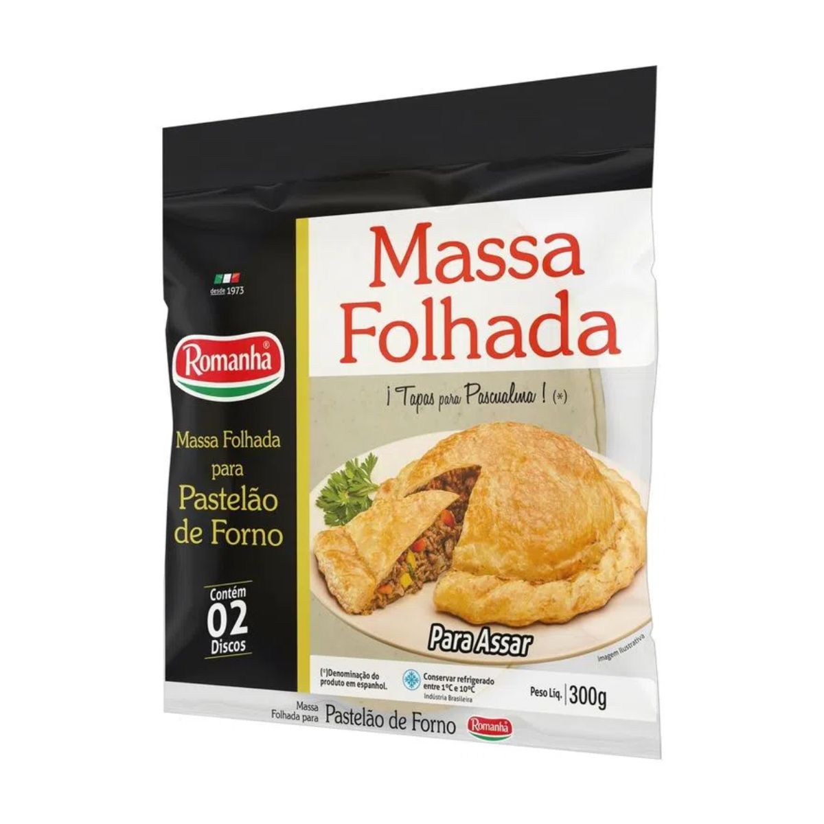 Massa Pastelão Folhada Forno Romanha 300 g