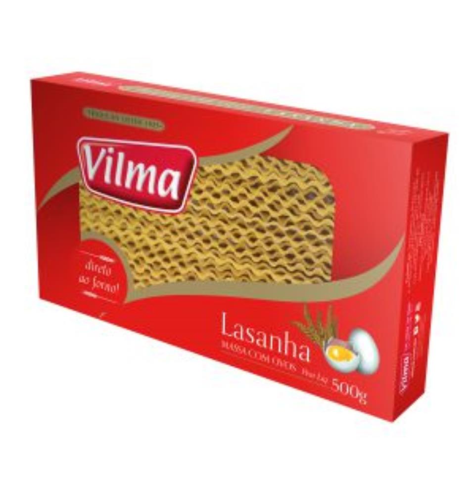 Massa Ovos Vilma Lasanha Cartucho Pacote 500 g