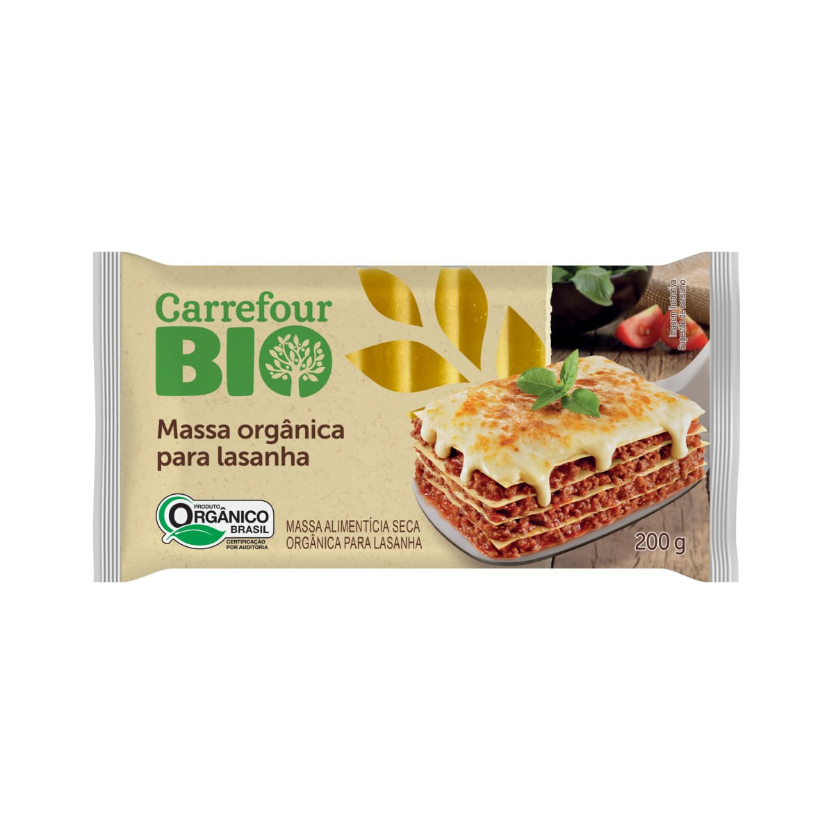 Massa para Lasanha Orgânica Carrefour Bio 200 g