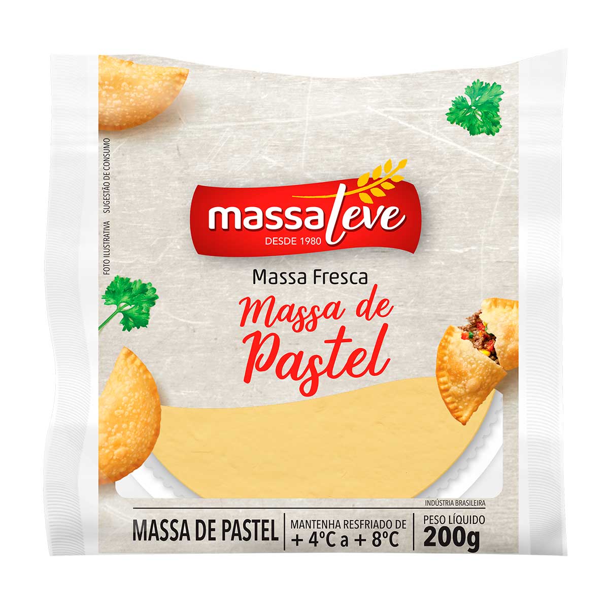 Massa para Pastel Disco Massa Leve 200g