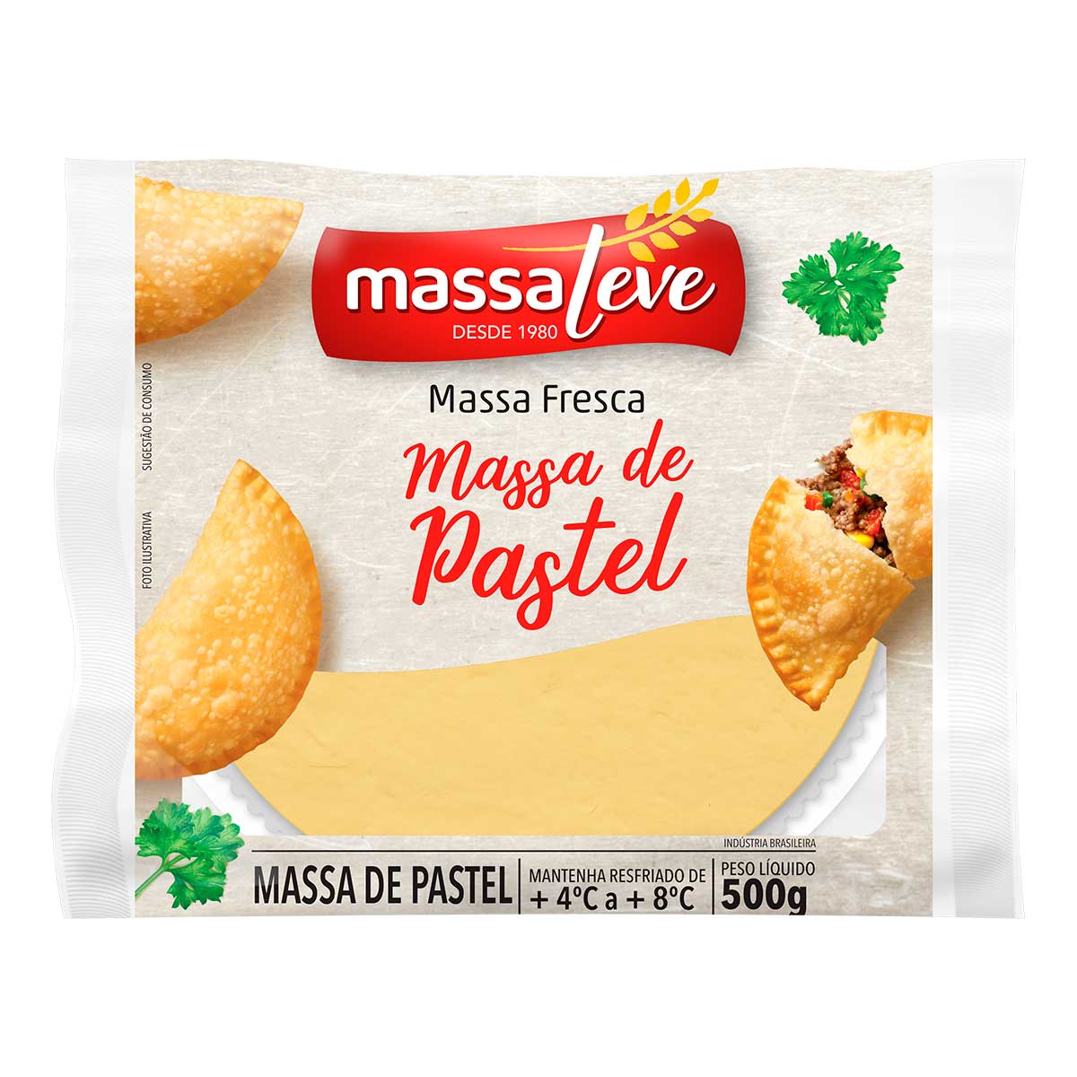 Massa para Pastel Disco Massa Leve 500g