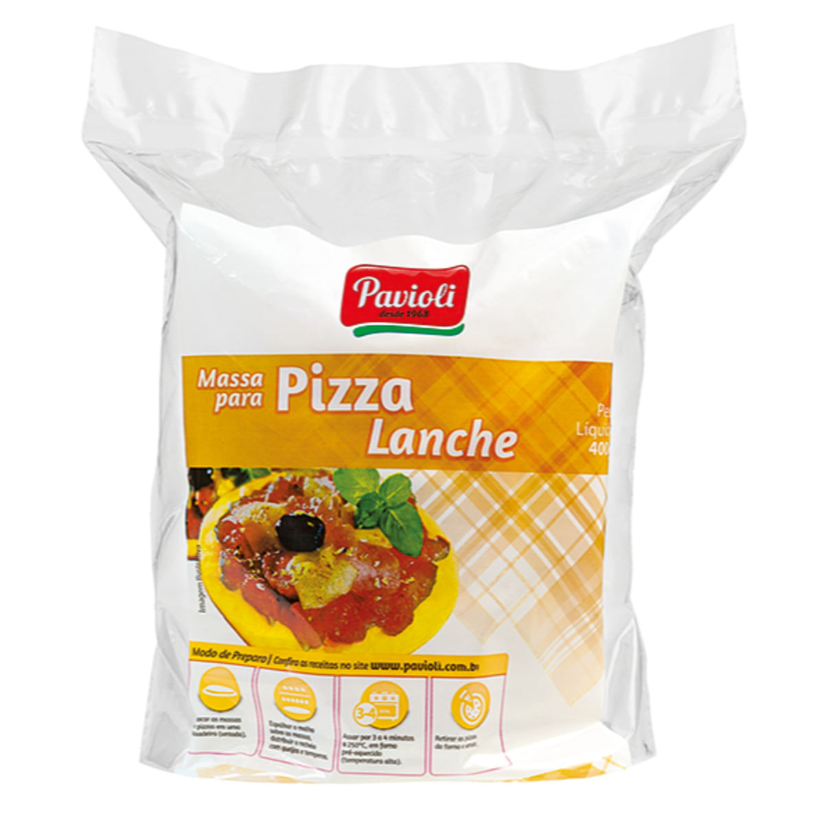 Massa para Pizza Lanche Pavioli 400 g