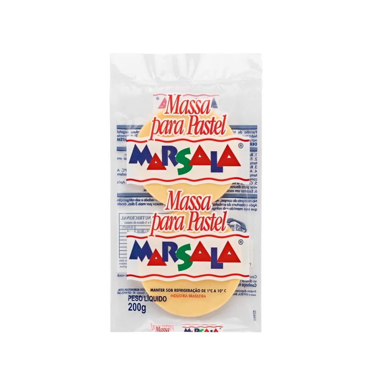 Massa Para Pastel Marsala Disco Pequeno 200 g