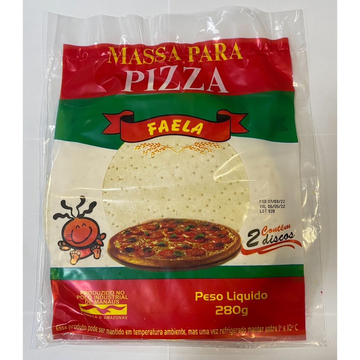 Massa para Pizza Faela 280 g