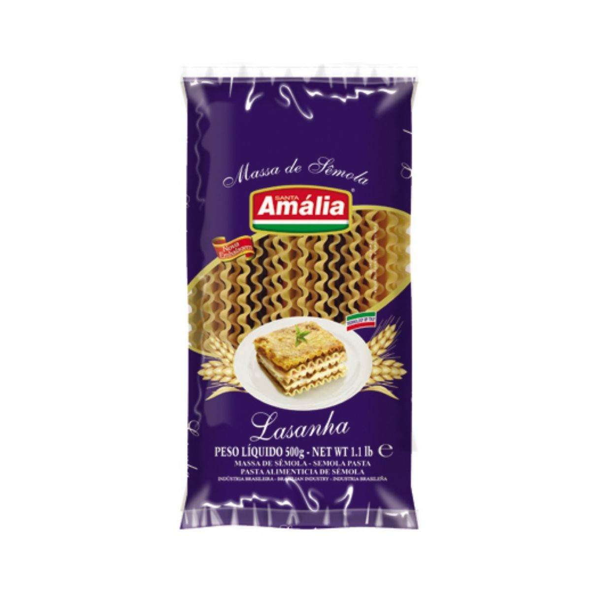 Massa Sêmola Lasanha Santa Amalia 500 g