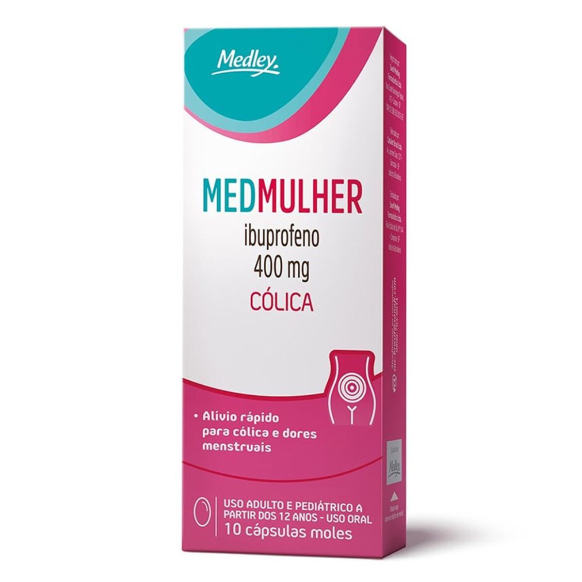 MedMulher  Medley 400 mg com 10 Cápsulas Moles