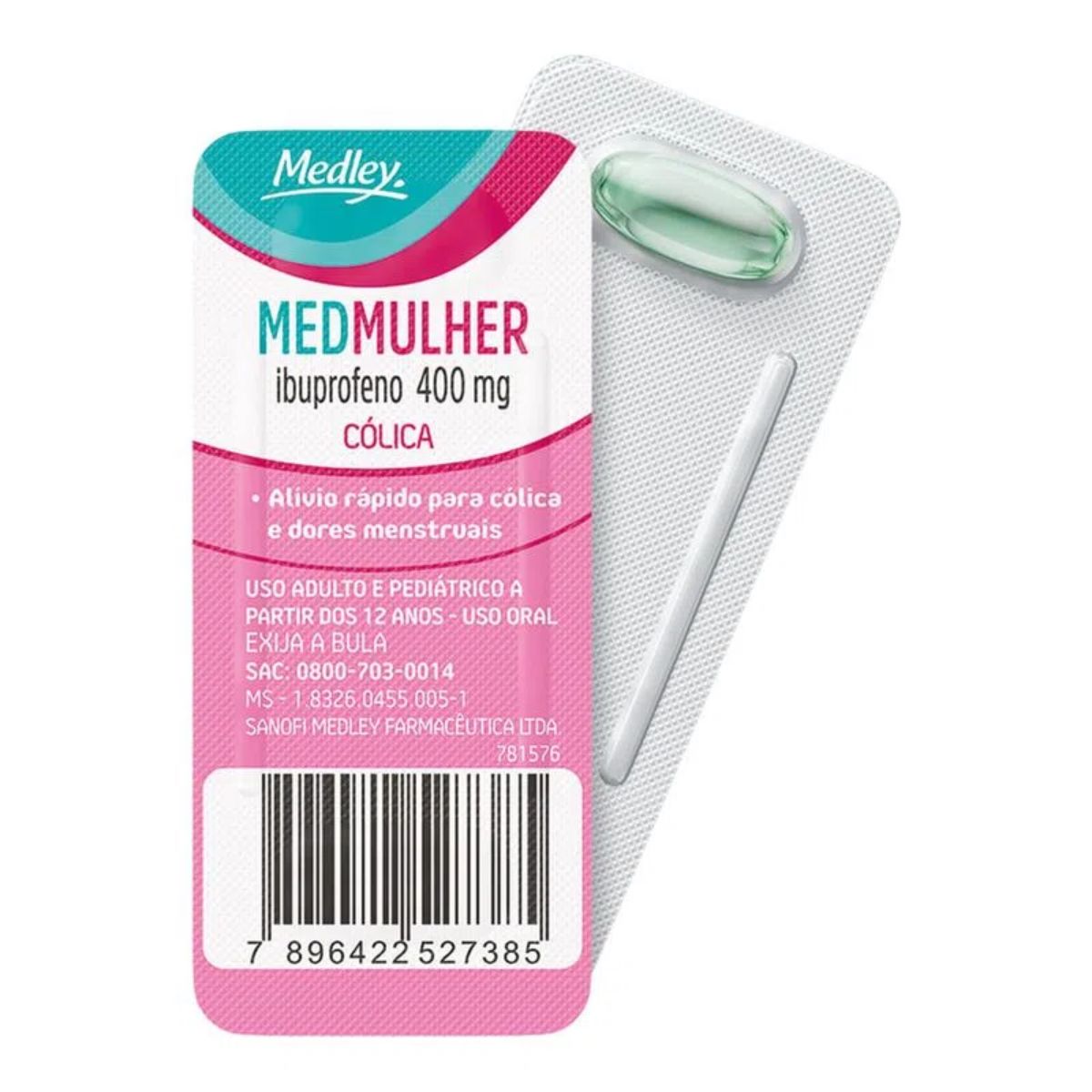 MedMulher Medley 400 mg com 2 Cápsulas Moles