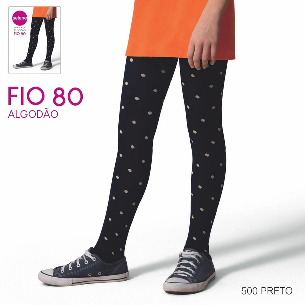 Meia Calça Infantil 9560 Preto Selene G