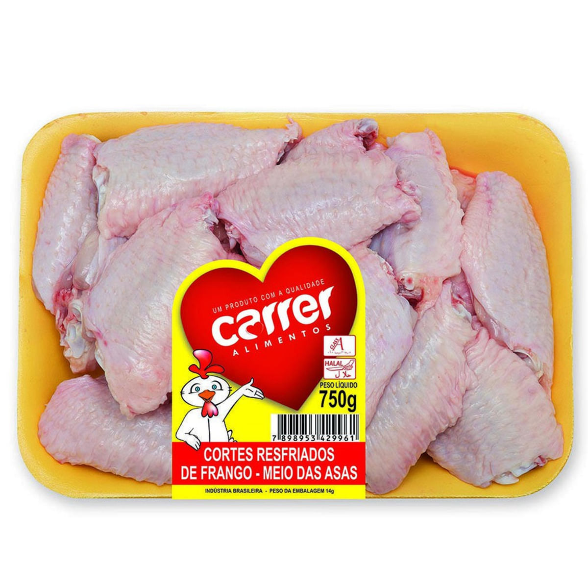 Meio da Asa de Frango Carrer Resfriado 750 g