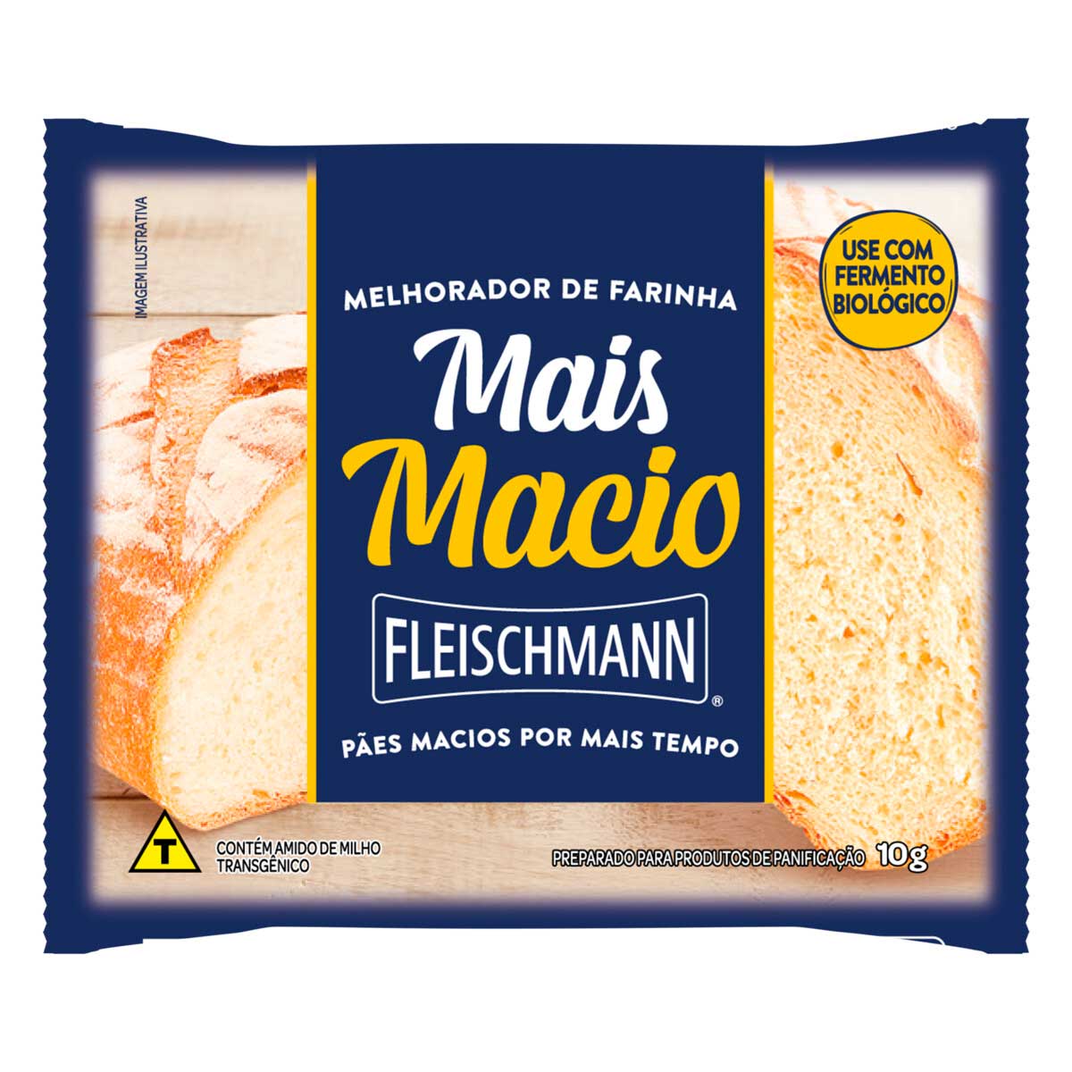 Melhorador de Farinha para Panificação Fleischmann Mais Macio 10g