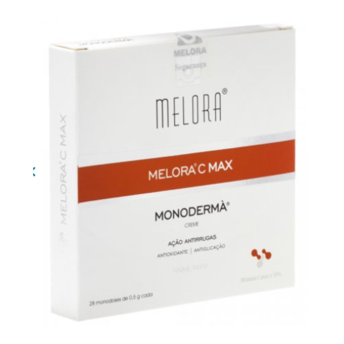 Creme Antirrugas Melora C Max Monoderma Cápsulas para Aplicação no Rosto com 28 Unidades