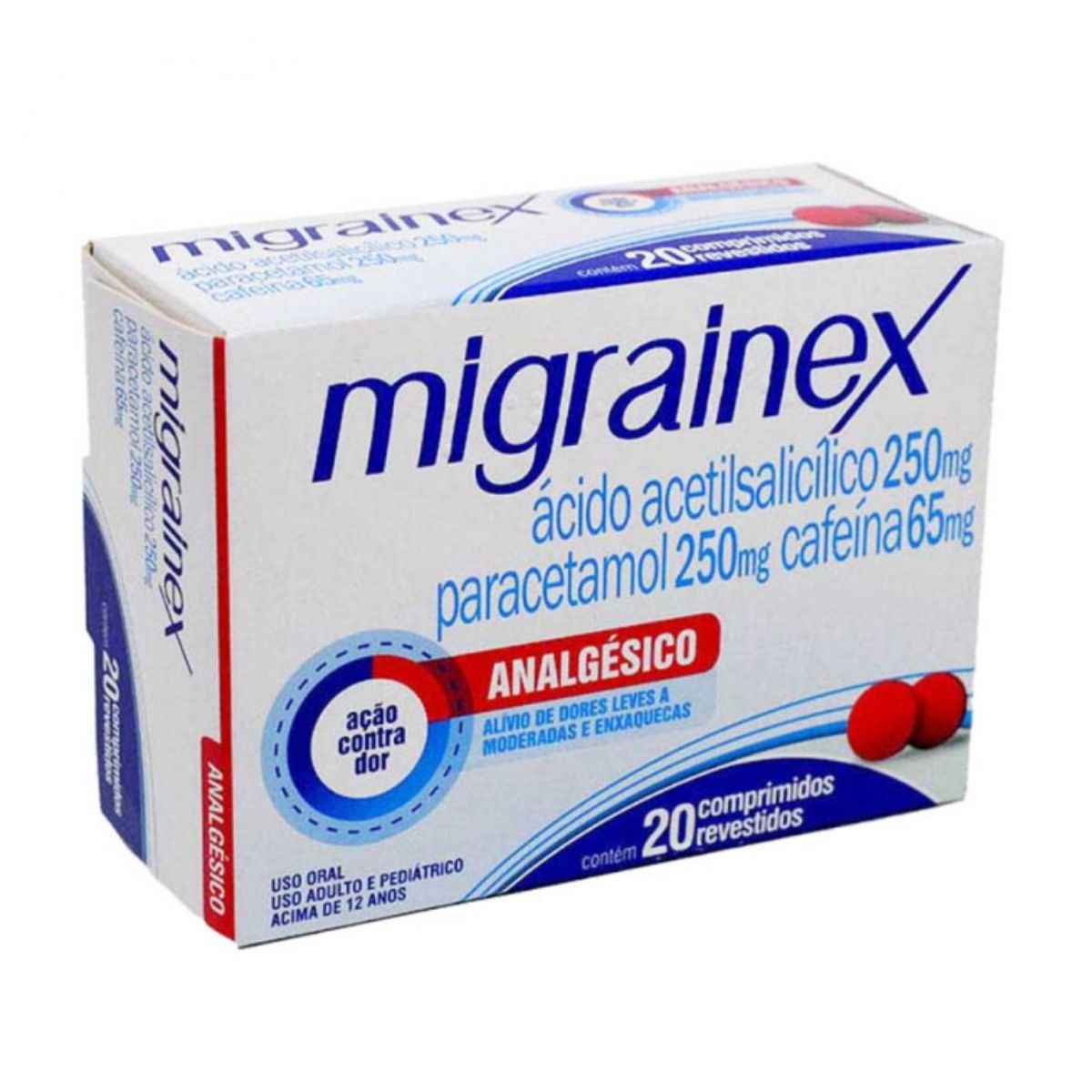 Migrainex 250 mg com 20 Comprimidos