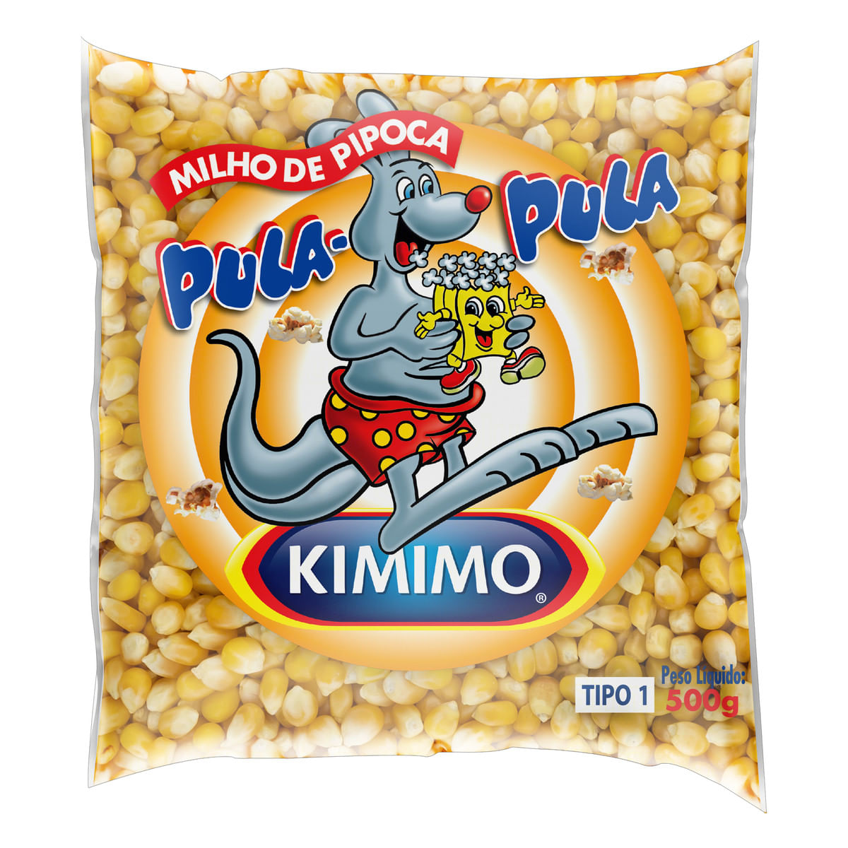 Milho para Pipoca Tipo 1 Kimimo Pula-Pula Pacote 500g