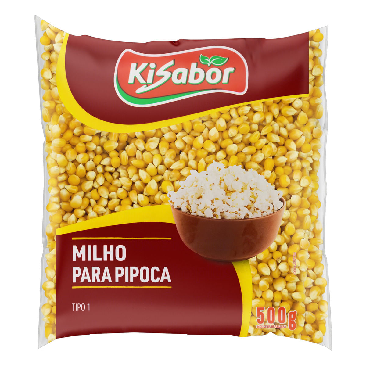 Milho para Pipoca Tipo 1 Kisabor Pacote 500g