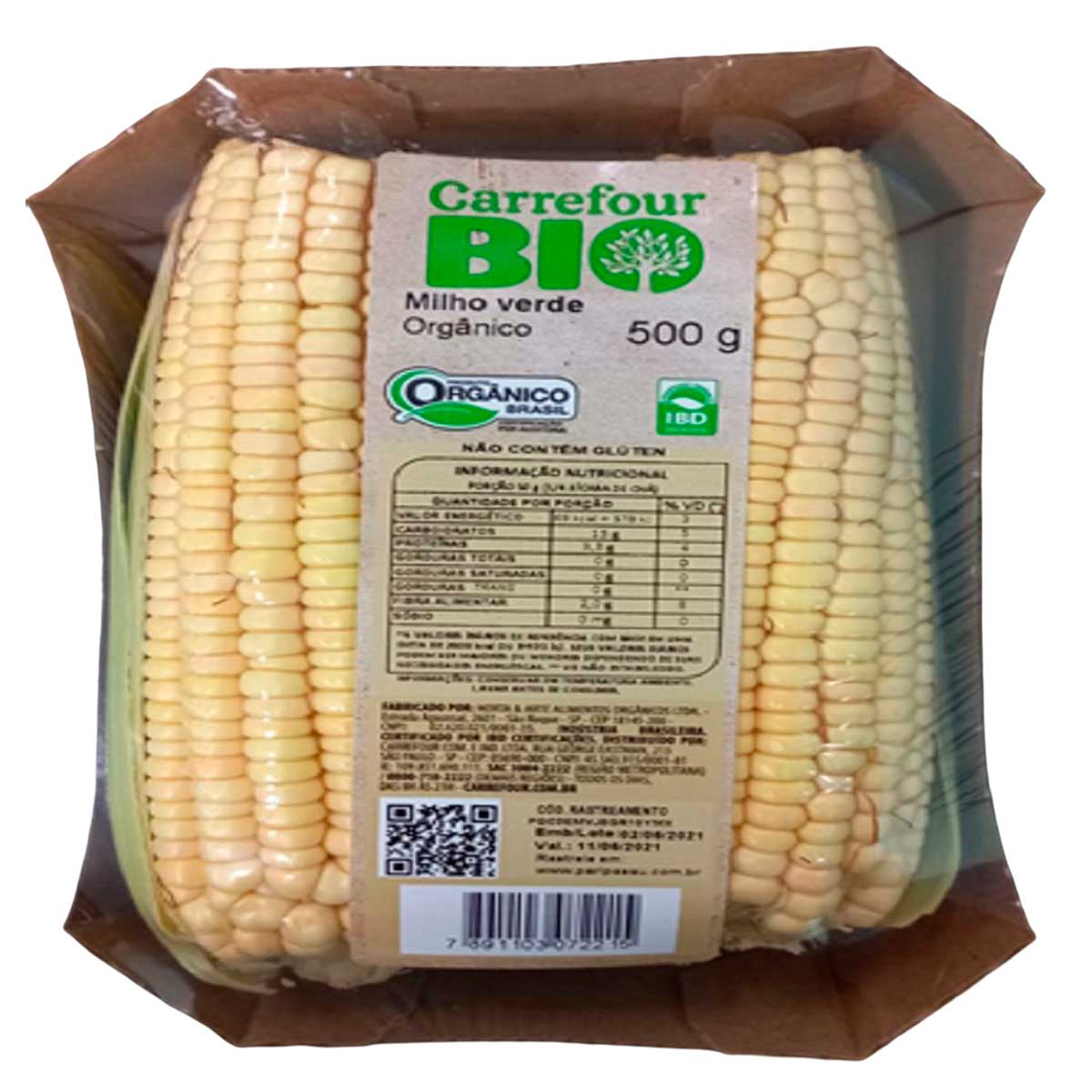 Milho Verde Orgânico Carrefour Bio 500G