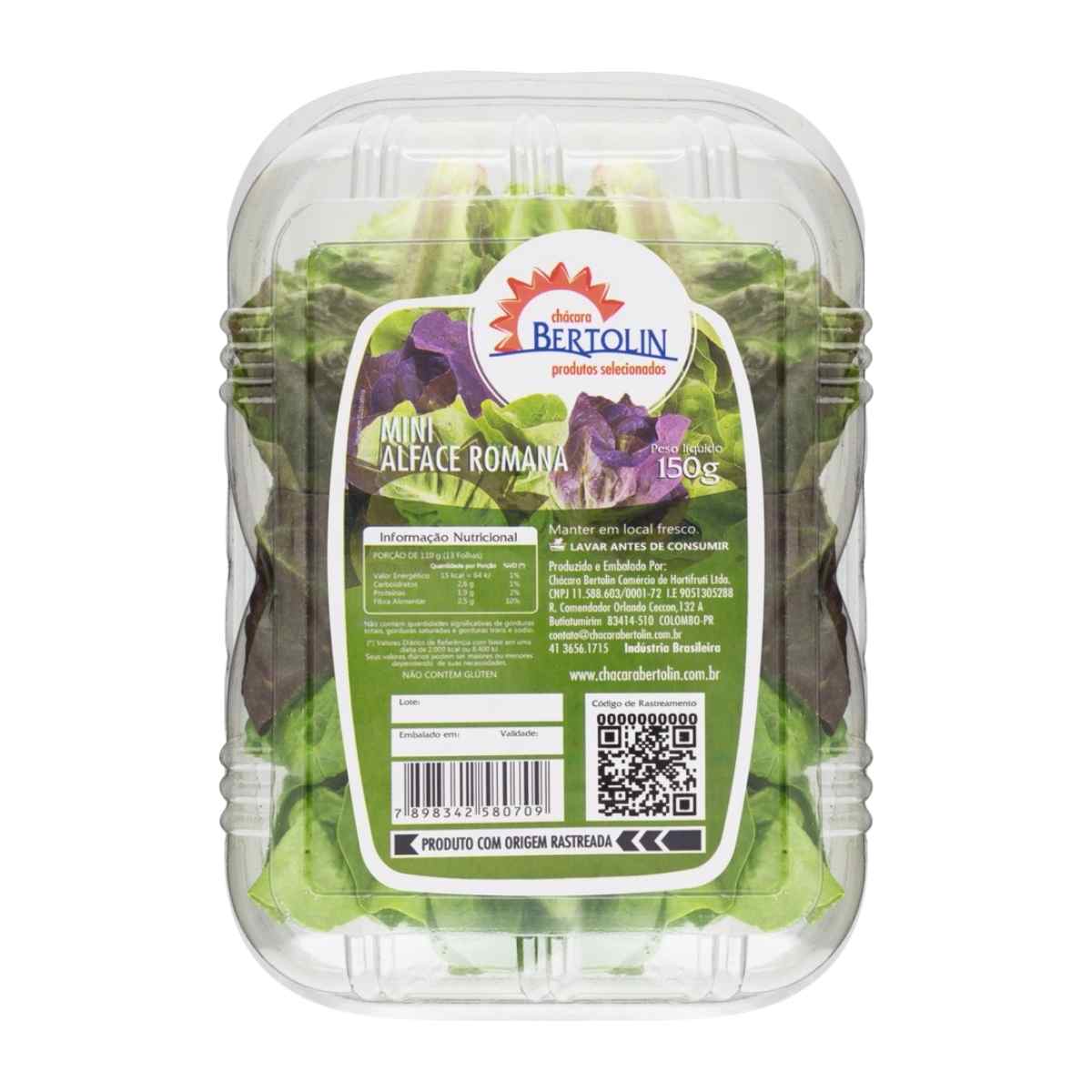 Mini Alface Romana Chácara Bertolin 150 g