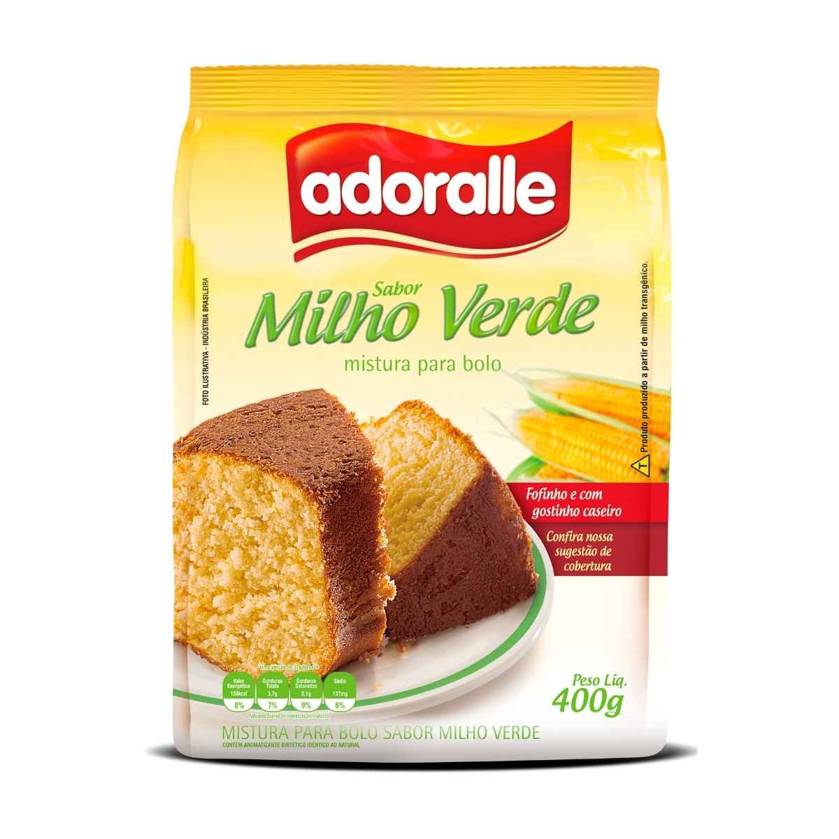 Mistura para Bolo Milho Verde Adoralle 400 g