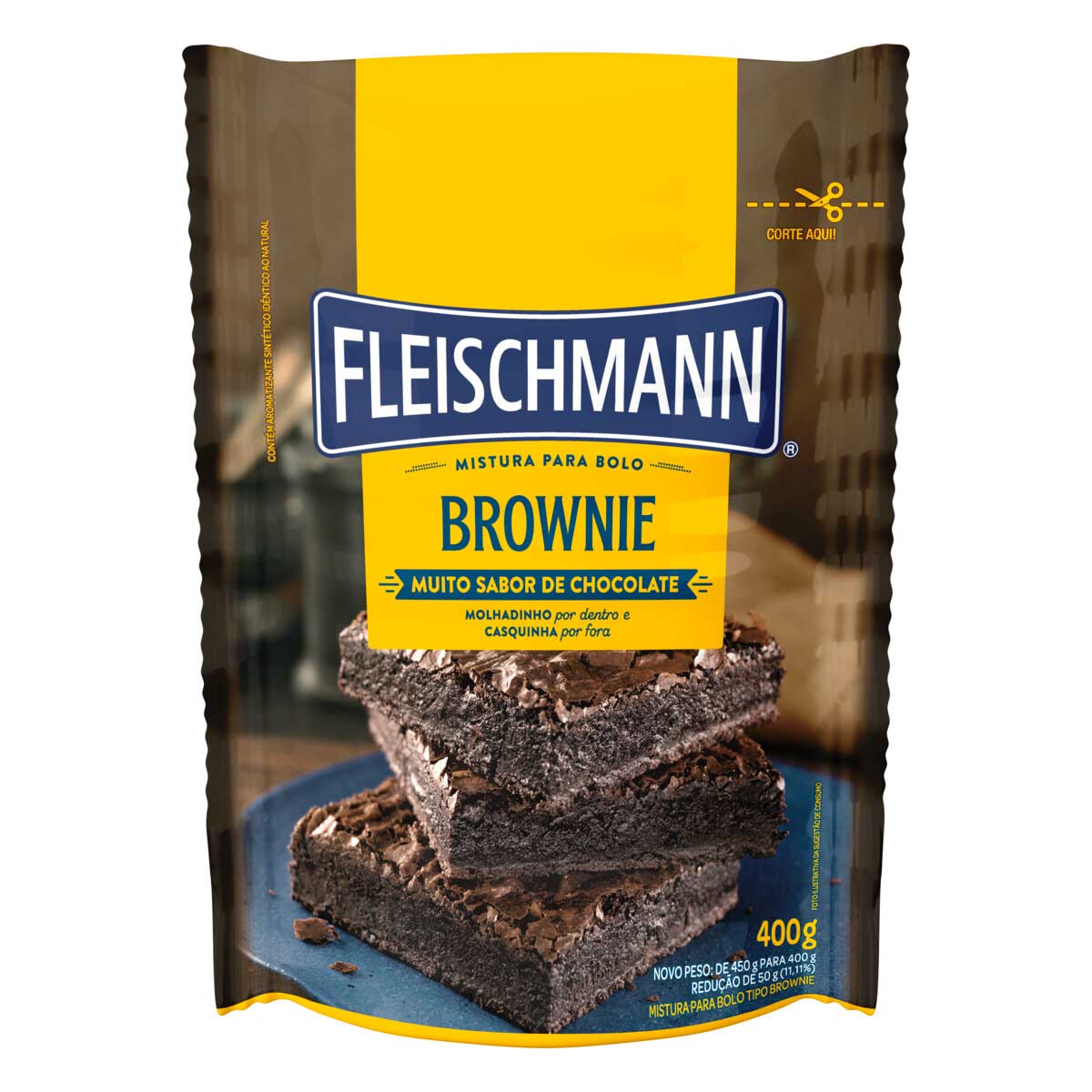 Mistura para Bolo Brownie Chocolate Fleischmann 400g