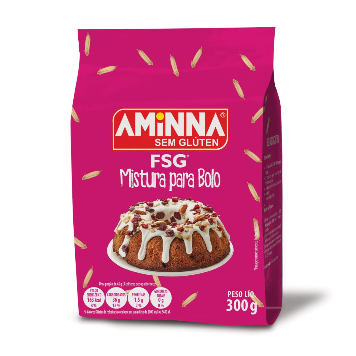 Mistura para Bolo Sem Glúten Aminna 300 g