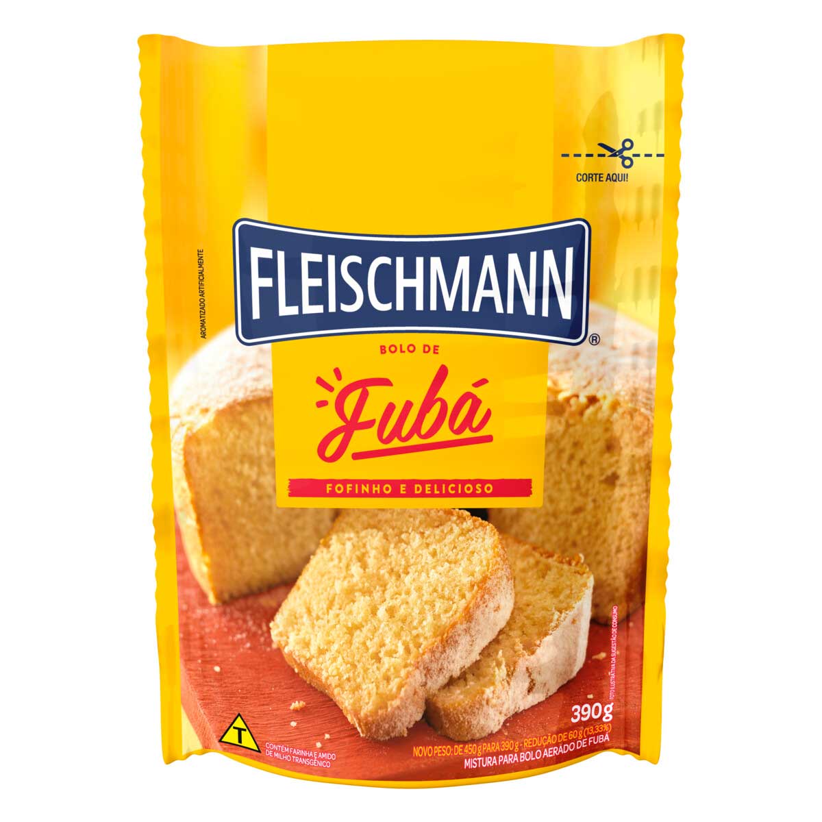 Mistura para Bolo Aerado Fubá Fleischmann 390g