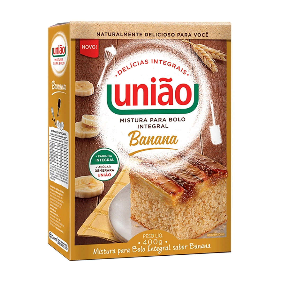 Mistura de Bolo Integral de Banana União 400 g