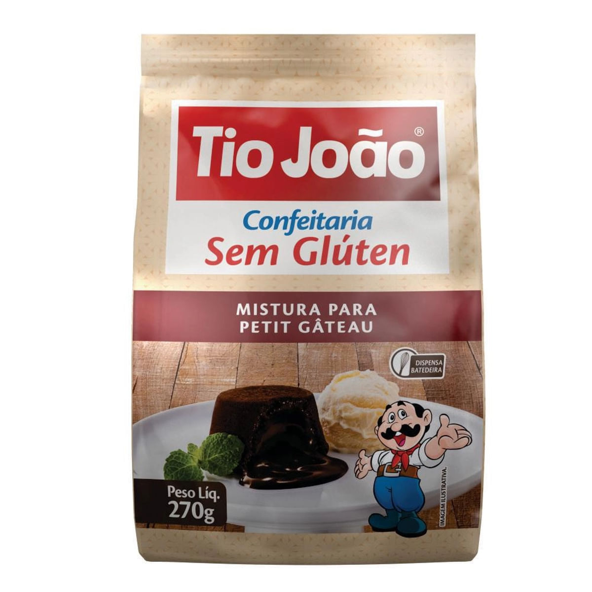 Mistura Para Petit Gâteau Tio João 270 g