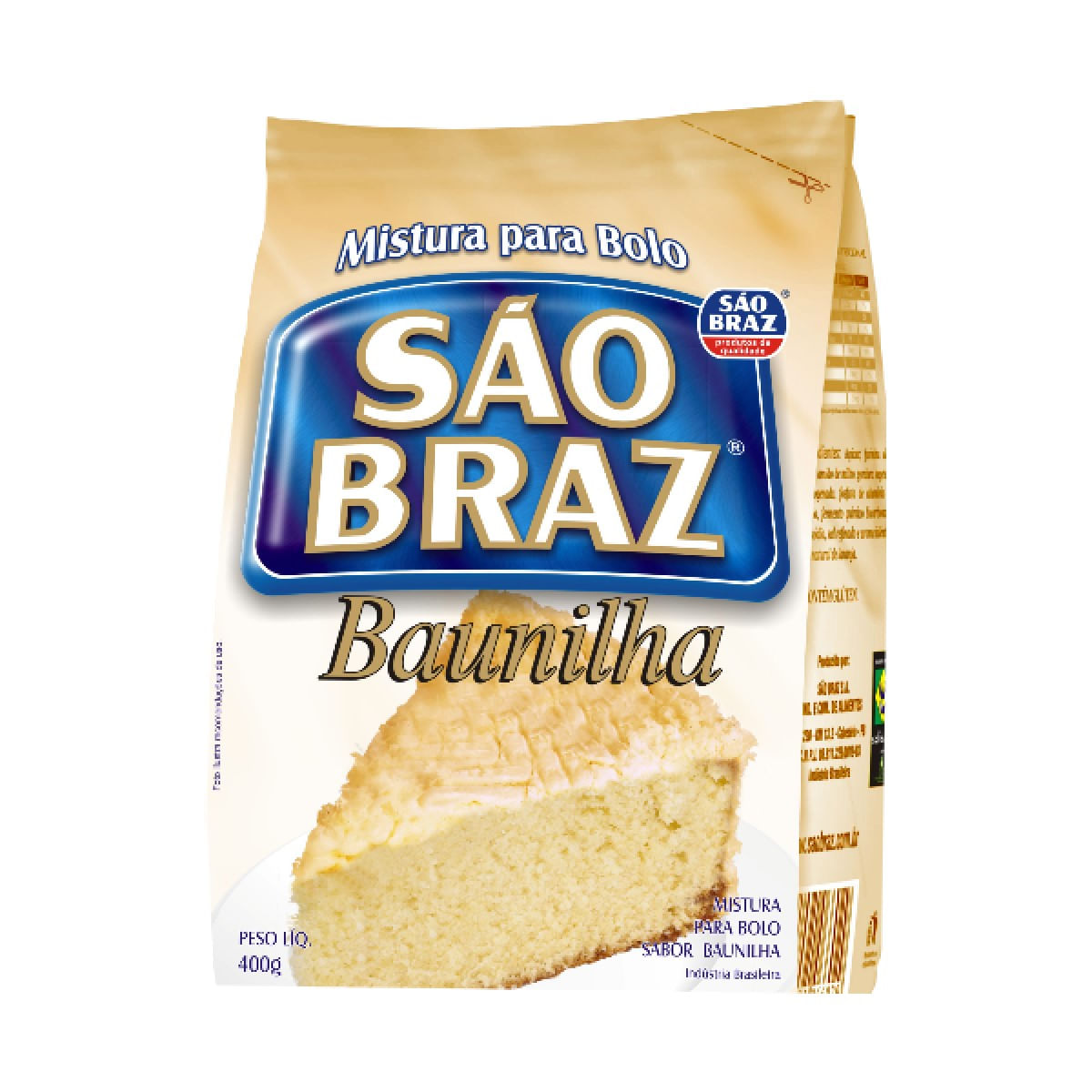 Mistura para Bolo Baunilha São Braz 400 g