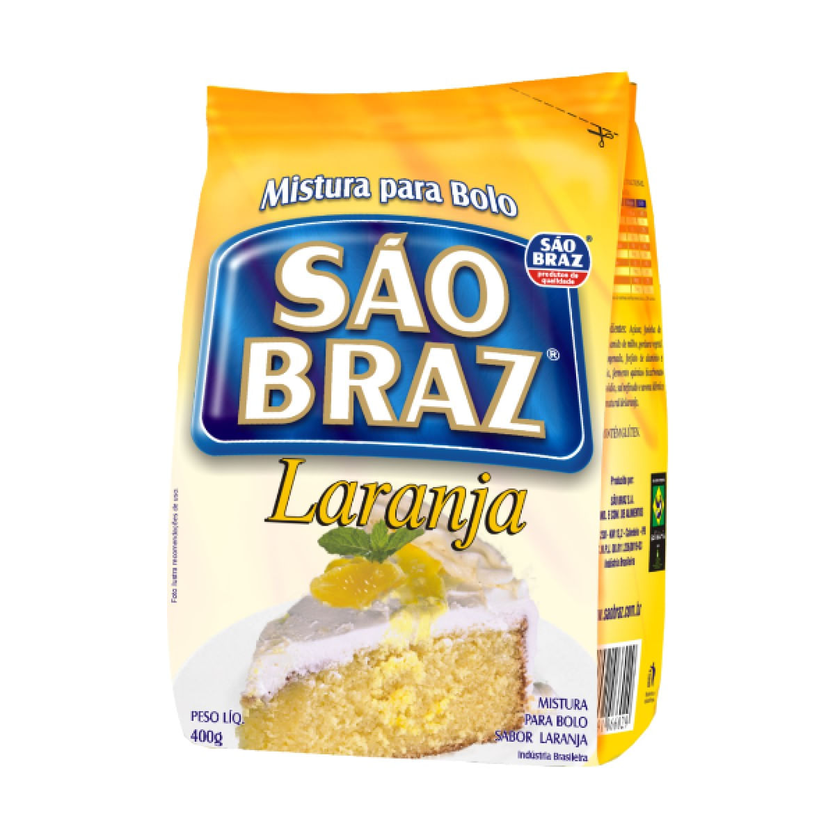 Mistura para Bolo Laranja São Braz 400 g