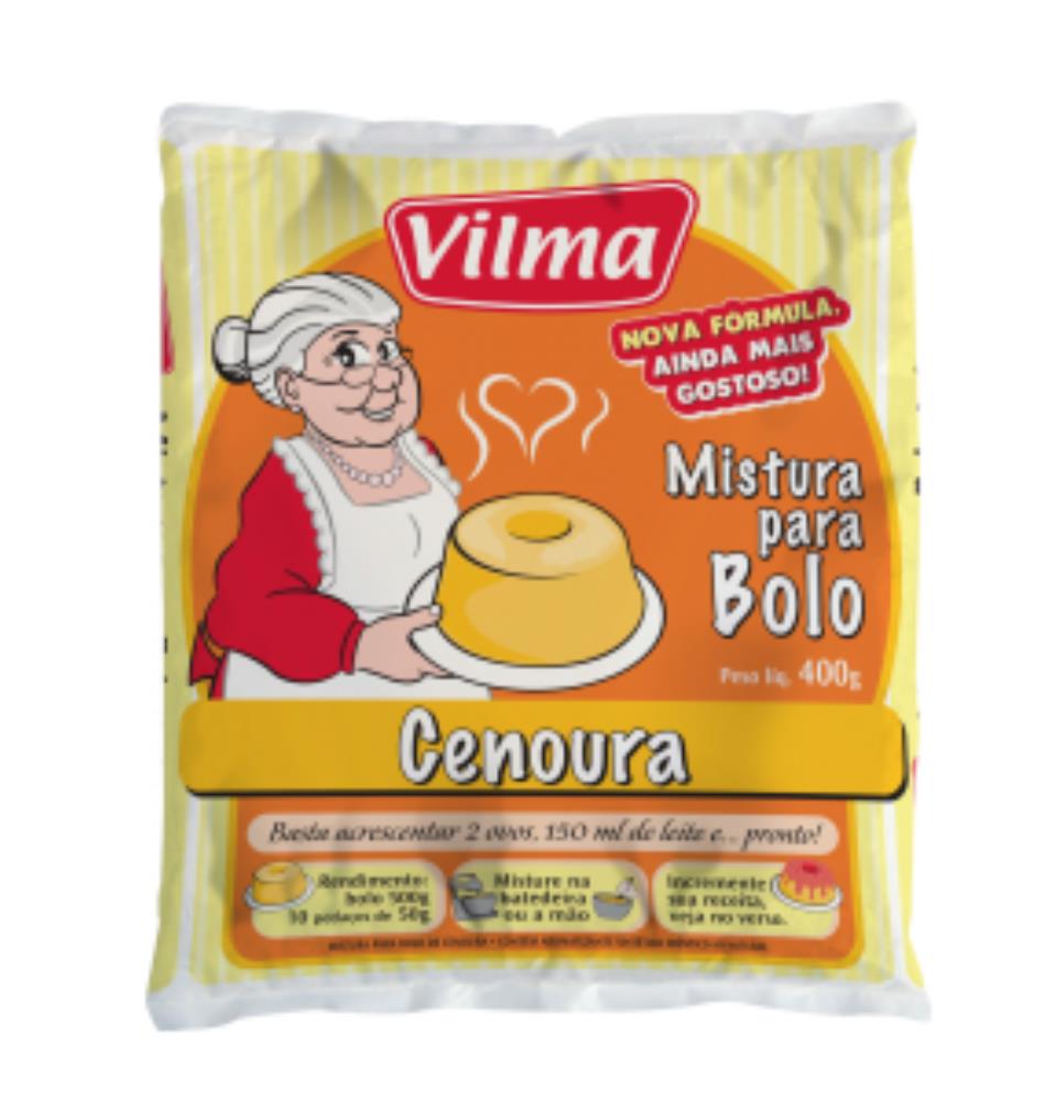 Mistura Bolo Cenoura Vilma Pacote 400 g