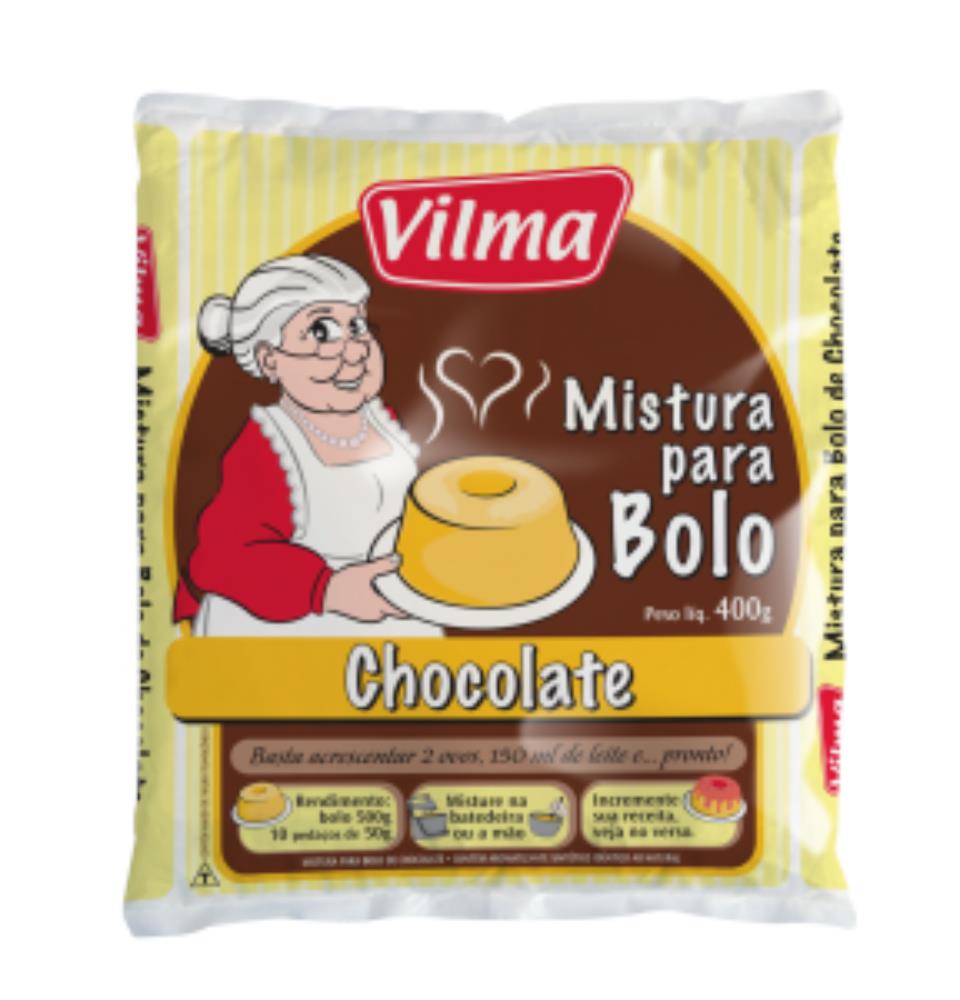 Mistura Bolo Chocolate Vilma Pacote 400 g