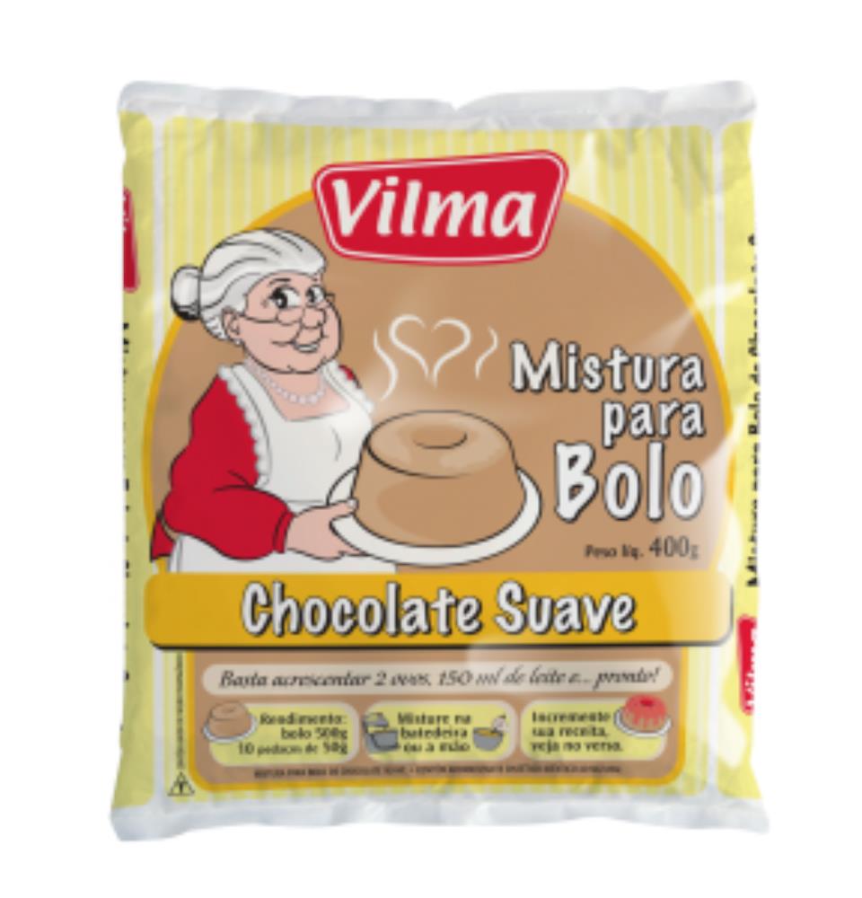 Mistura Bolo Chocolate Suave Vilma Pacote 400 g