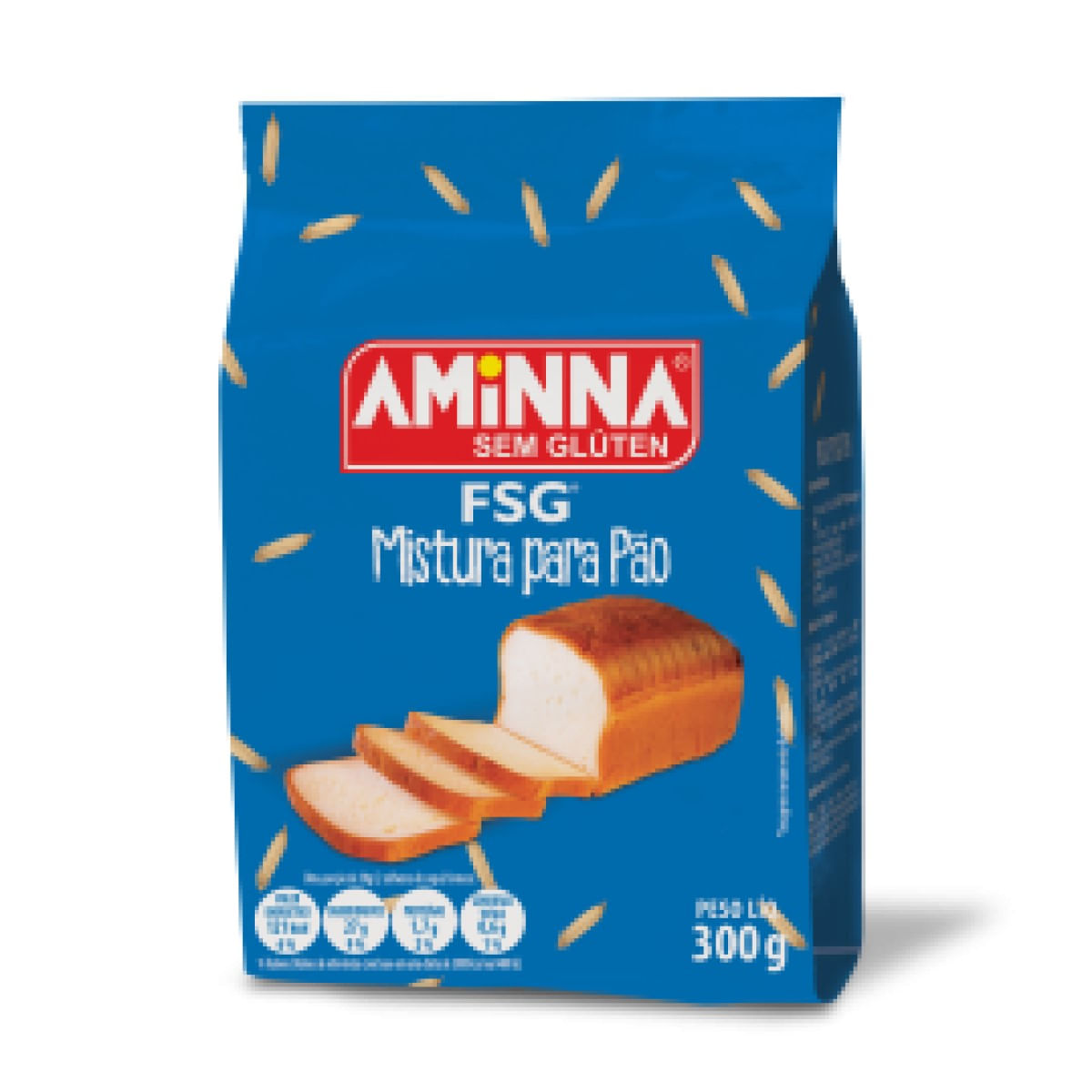 Mistura para Pão Sem Glúten Aminna 300 g